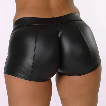 Women's Shorts Shiny Elastic High Waist