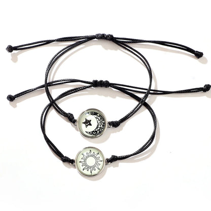 New Moon and Sun Love Time Gem Bracelet -