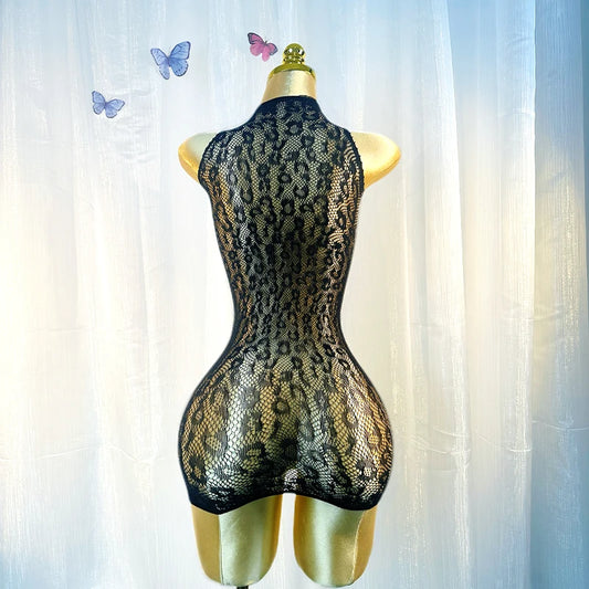 Sexy Cover Up Hollow Out Fishnet Dress